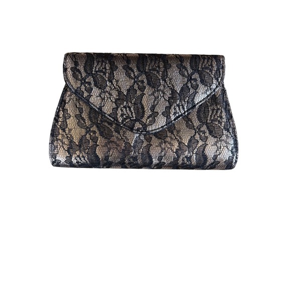 Neiman Marcus Lace Overlay Evening Clutch Bag Prom‎ Party Special Occasion - Picture 7 of 7